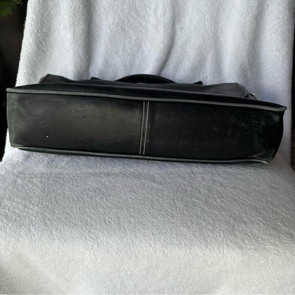 Vintage COACH Morgan Messenger Bag Black Leather Briefcase Travel Laptop 6457 - Picture 6 of 12